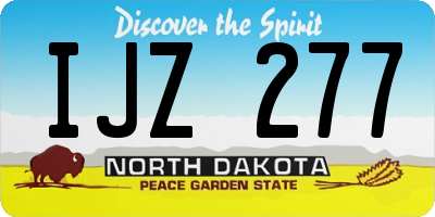 ND license plate IJZ277