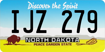 ND license plate IJZ279