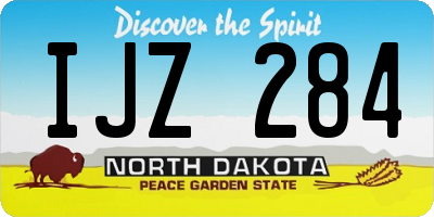 ND license plate IJZ284