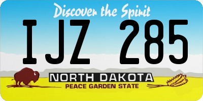 ND license plate IJZ285