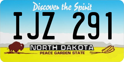 ND license plate IJZ291