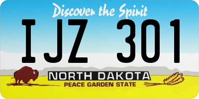 ND license plate IJZ301