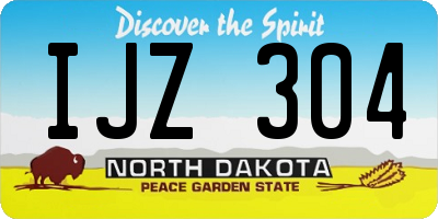 ND license plate IJZ304