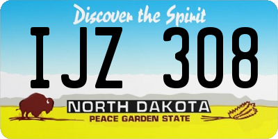 ND license plate IJZ308