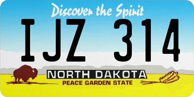 ND license plate IJZ314