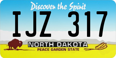 ND license plate IJZ317