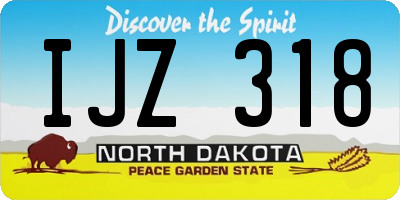 ND license plate IJZ318