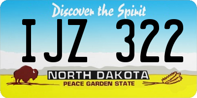 ND license plate IJZ322