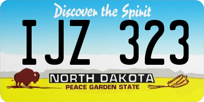 ND license plate IJZ323