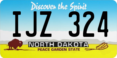 ND license plate IJZ324
