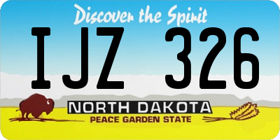 ND license plate IJZ326