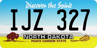 ND license plate IJZ327