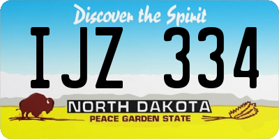 ND license plate IJZ334