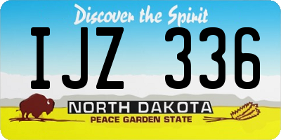 ND license plate IJZ336