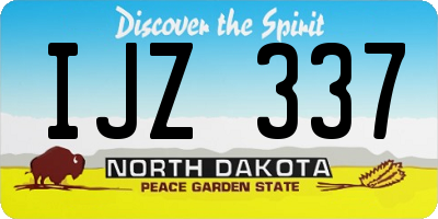 ND license plate IJZ337
