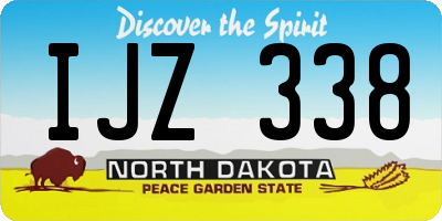 ND license plate IJZ338