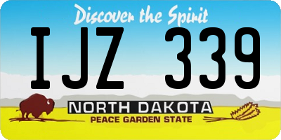 ND license plate IJZ339