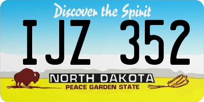 ND license plate IJZ352