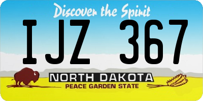ND license plate IJZ367