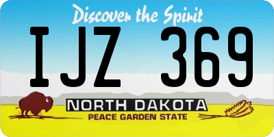 ND license plate IJZ369