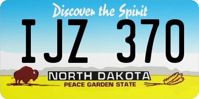 ND license plate IJZ370