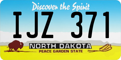 ND license plate IJZ371