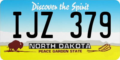 ND license plate IJZ379