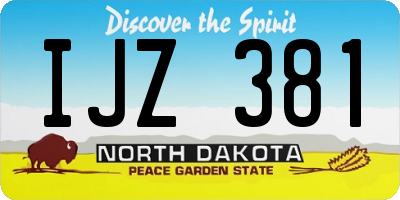 ND license plate IJZ381