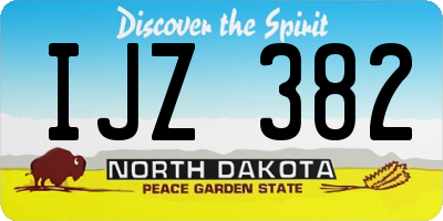 ND license plate IJZ382