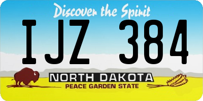 ND license plate IJZ384