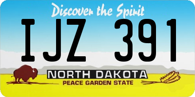ND license plate IJZ391
