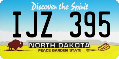 ND license plate IJZ395