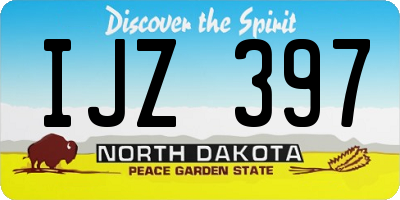 ND license plate IJZ397