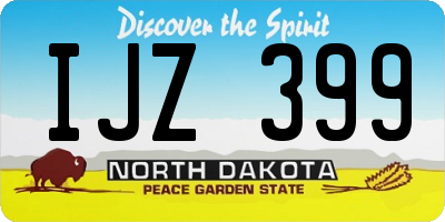 ND license plate IJZ399