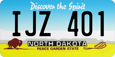 ND license plate IJZ401