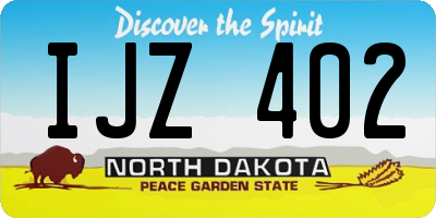 ND license plate IJZ402