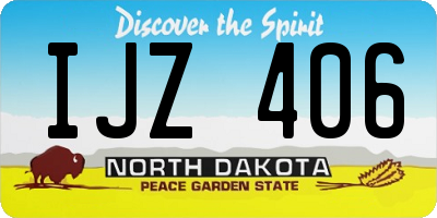 ND license plate IJZ406