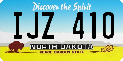ND license plate IJZ410
