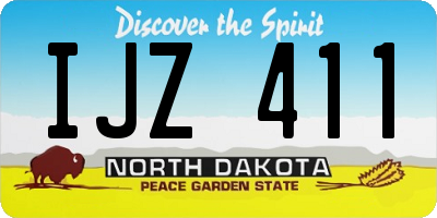 ND license plate IJZ411
