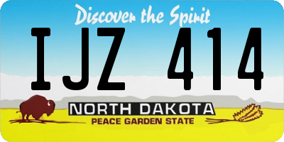 ND license plate IJZ414