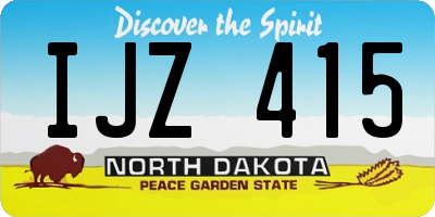 ND license plate IJZ415
