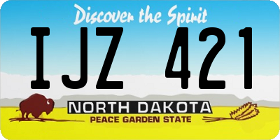 ND license plate IJZ421