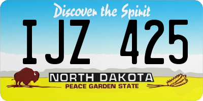 ND license plate IJZ425