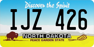 ND license plate IJZ426