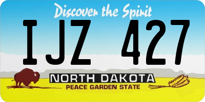 ND license plate IJZ427