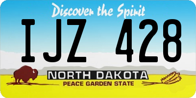 ND license plate IJZ428