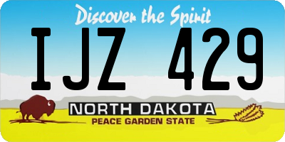 ND license plate IJZ429