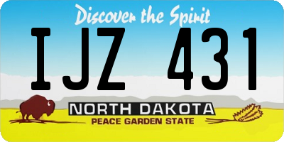 ND license plate IJZ431