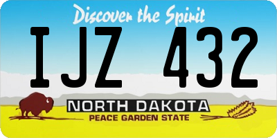 ND license plate IJZ432