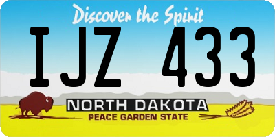 ND license plate IJZ433